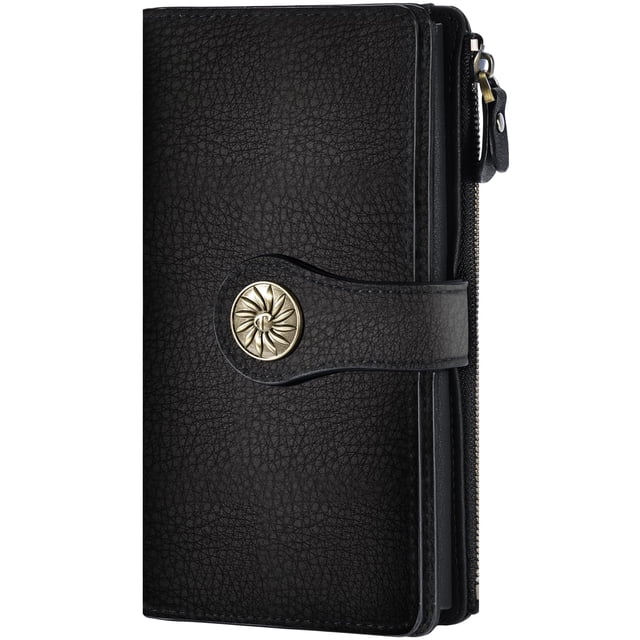 Cartera Travelambo de piel RFID de gran capacidad para mujer