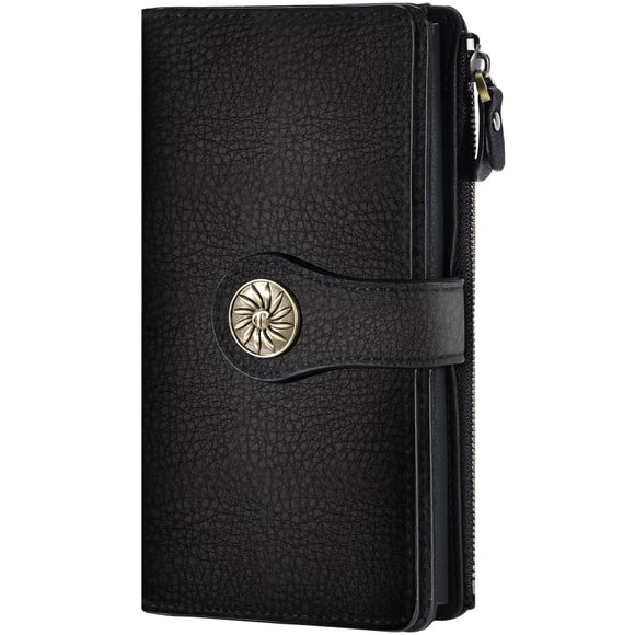 Cartera Travelambo de piel RFID de gran capacidad para mujer