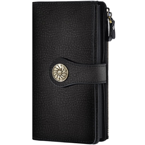 Cartera Travelambo de piel RFID de gran capacidad para mujer