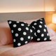 thumbnail image 5 of Cojín lumbar | Cojín decorativo con lazo para sofá y cama | Funda de cojín de terciopelo de 50x33 cm para decoración del hogar y detalles decorativos en la sala de estar., 5 of 6