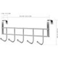 thumbnail image 3 of Ganchos para gabinetes de alta calidad, percha multiusos cromada duradera para colgar sobre la puerta, ahorra espacio para armarios de baño, perchero perfecto en blanco porcelana (paquete de 2), 3 of 7