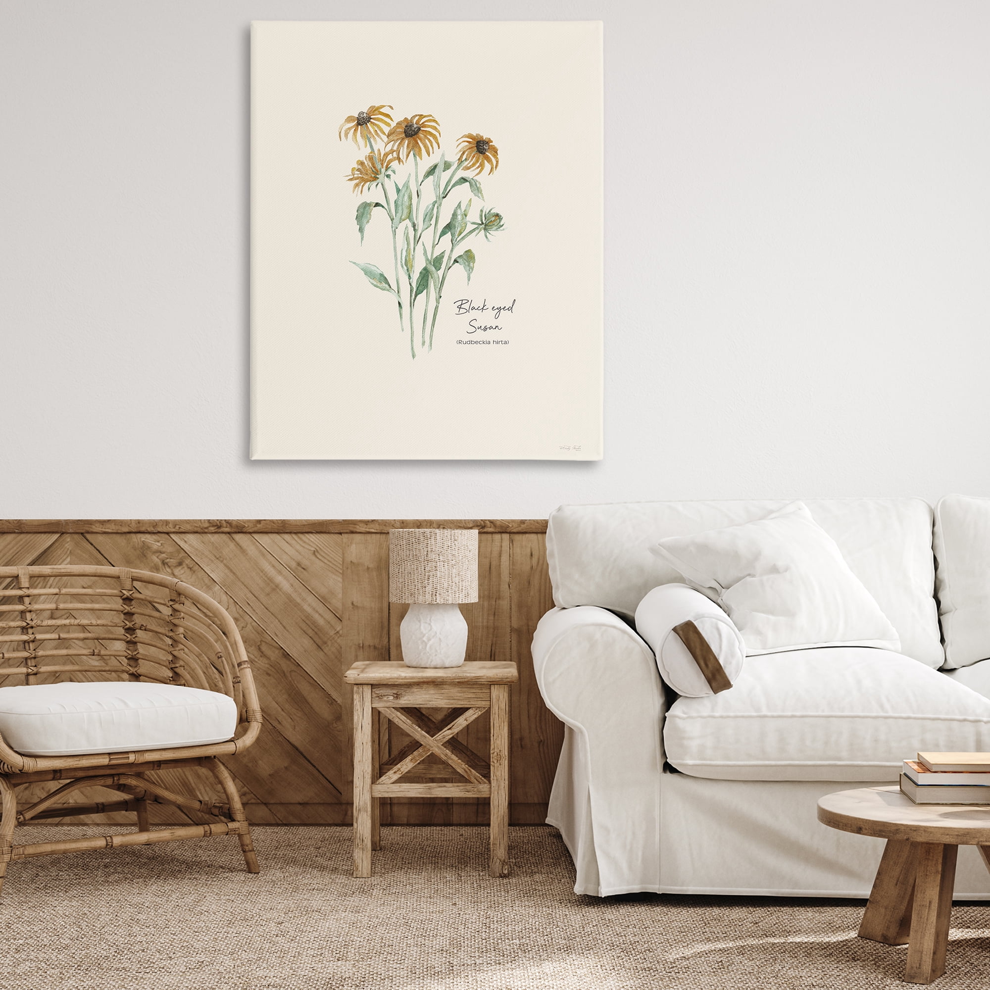 Stupell Industries Black Eyed Susans Botanical & Floral Painting Gallery Wrapped Canvas Art Print Wall Art, 36 x 48