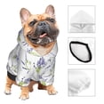 thumbnail image 5 of Yiaed Lavender Flowers Print Dog Hoodie Security Pet Dog Costume Pets Dog Hoodie Sweatshirt with Pocket for Small Dogs-, 5 of 5