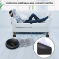 thumbnail image 5 of Ezprotekt 1.2 Inch Bed Risers - Solid Steel Bed or Furniture Post, Creates an Additional 1.2" of Height or Storage! Heavy-Duty Table, Chair, Desk or Sofa Riser (Square,1.2 Inch Black), 5 of 5