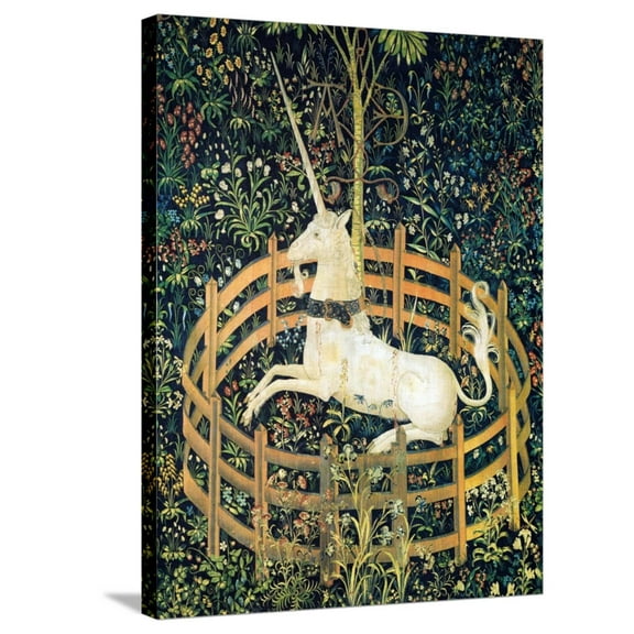 Art.com The Unicorn In Captivity (Detail) Stretched Canvas Print Wall Art, 24" x 32"
