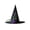 Black-A, variant on YANDE - 15.3in Height Gray Witch Hat with Large Organza Bow, Halloween Vintage Wizard Hat, Adult Horror Outfit Prop for Haunted House & Holiday Table Decor (D)