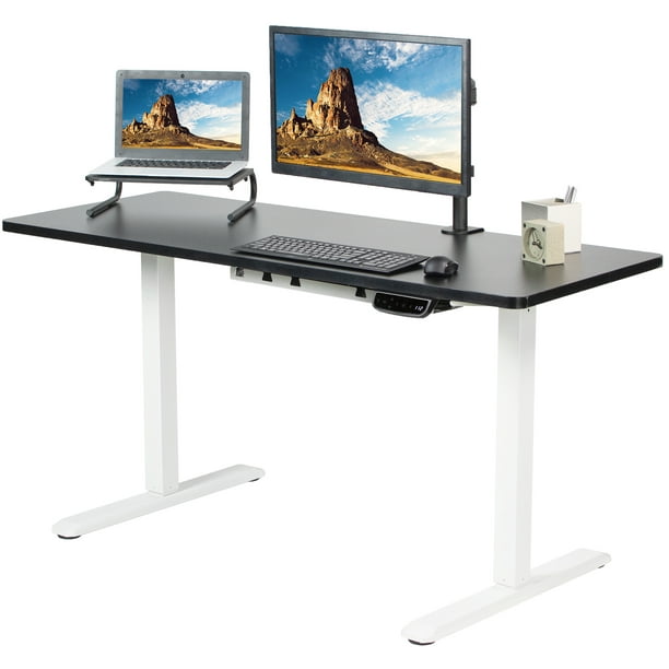 VIVO Electric 60” x 24” Standup Desk w/ Touch Screen Controller | Black ...