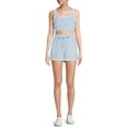 thumbnail image 2 of No Boundaries Juniors' Cropped Tank Top and Shorts Set, 2-Piece, 2 of 5
