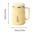 thumbnail image 3 of Taza aislante, taza de té de acero inoxidable con tapa y asa, vaso de café de oficina de 600 ml con infusor extraíble, diseño duradero de grado alimentario, 3 of 6