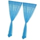 thumbnail image 5 of Billuyoard Cortina de cocina de 2 paneles, cortina de gasa transparente para puerta y ventana, color azul oscuro - 200x200cm 2piezas Cielo azul 100 x 270 cm 2 piezas, 5 of 6