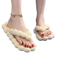 thumbnail image 1 of Chanclas con diapositivas de burbujas para mujeres y hombres, sandalias acolchadas gruesas para masajes, playa, piscina, ducha (blanco), 1 of 5