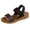 Black, variant on Women's Leopard Print Slingback Platform Sandals Lightweight Non Slip Open Toe Comfortable Walking Shoes White Size 9