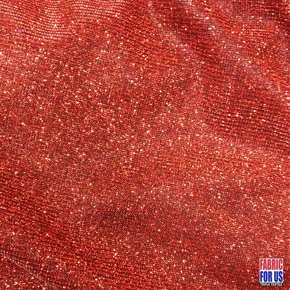Glitter Stretch Polyester Fabric in Wine Color 57"/58" Wide