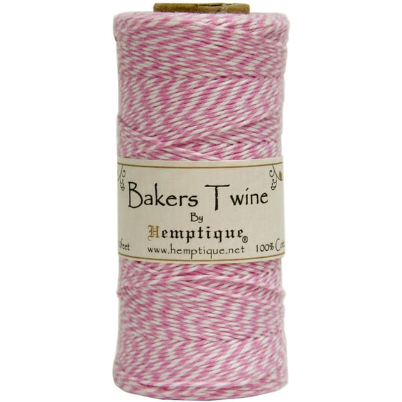 Hemptique Cotton Baker's Twine Spool 2-Ply 410'-Light Pink