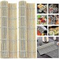 thumbnail image 5 of 2025 4 PCS 9.5" x 9.5" Natural Bamboo Sushi Rolling Mat, 5 of 5