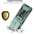 thumbnail image 5 of for iPhone 13 Pro Case with Slide Camera Cover Drop Tested Military Grade Heavy Duty Protective Durable Sturdy Rotate Ring Kickstand Phone Case for iPhone 13 Pro(Green), 5 of 14
