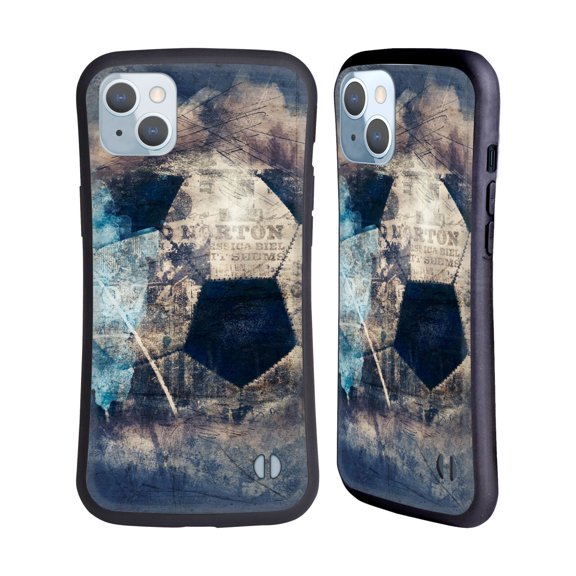 Head Case Designs Officially Licensed Simone Gatterwe Vintage And Steampunk Grunge Soccer Hybrid Case Compatible with Apple iPhone 14 Plus