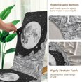 thumbnail image 5 of Yayeee 4 Pack Dining Chair Covers Stretch Parson Chairs Slipcovers Seat Protector, Black Moon, 5 of 6