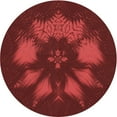 thumbnail image 1 of Ahgly Company Indoor Round Patterned Love Red Area Rugs, 7' Round, 1 of 6