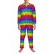 thumbnail image 3 of Balery Bright Rainbow Pijama para Hombre de Dos Piezas con Manga Larga, Conjunto de Dormir y Descanso Suave con Bolsillos-X-Large, 3 of 6
