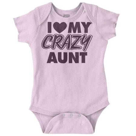 

Love My Crazy Aunt Funny Cool Auntie Newborn Baby Boy Girl Romper Brisco Brands
