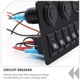 thumbnail image 2 of OULII Creative Circuit Breaker panel with Durable Aluminum Alloy for Boat Black Multifunctional 6 Button, 2 of 8