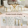 thumbnail image 4 of Round Table Set for 4, 36" Tempered Glass Gold Legs Dining Table with Dining Chairs for Dining Room, Kitchen, Meeting Room, 4 of 8