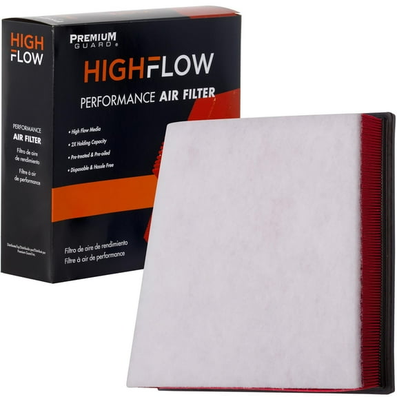 HIGHFLOW High Performance, Pre-Oiled Disposable Engine Air Filter PA99239X | Fits 2017-2019 Chevrolet Silverado 2500 HD, 2017-2019 GMC Sierra 2500 HD, 2017-2019 Chevrolet Silverado 3500 HD