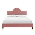 thumbnail image 5 of Modway Aurora Performance Velvet Twin Bed in Dusty Rose, 5 of 10