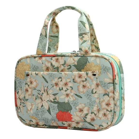 Yunhgft Portable Crochet Hook Case Knitting Needles Organizer Zipper Bag Storage Tote with Web Pockets & Slots Oxford Fabric Case