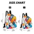 thumbnail image 2 of FORMRS Mini Backpack Purse for Women Travel Daypack Casual Shoulder Bag, Colorful Triangles, 2 of 7