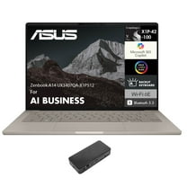 ASUS Zenbook A14 AI Business Laptop 14.0in WUXGA (Qualcomm Snapdragon X Plus X1P-42-100, 16GB LPDDR5X, 2TB PCIe SSD, Qualcomm Adreno, Win 11 Home) w/USB-C Dock