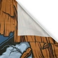thumbnail image 3 of Ambesonne Shark Kitchen Curtains, Wild Fish Wooden Plank, 55"x39", Ginger Dark Blue, 3 of 3