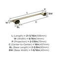 thumbnail image 6 of Amerock St. Vincent Golden Champagne 18 inch (457mm) Towel Bar, 6 of 8