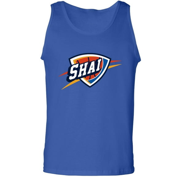 Blue Shai Gilgeous-Alexander Thunder SGA Logo Tank Top