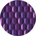 thumbnail image 1 of Ahgly Tapis Rond Lavable en Machine Intérieur Transitionnel Violet Foncé, 8 Pieds Rond, 1 of 7