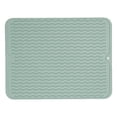 thumbnail image 1 of pdqouc Large Silicone Dish Drying Mat, Non-Slip HeatResistant Sink Mat & Counter Protector, Easy Clean Drainer Mat for Kitchen, Refrigerator Drawer Liner, 2-Pack, 1 of 9