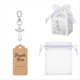 thumbnail image 2 of Llavero de ángel con bolsita de organza y etiqueta de alas, regalo para invitados a bodas, 24 unidades., 2 of 4