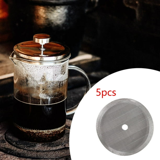 5x Pantalla de prensa francesa de malla para prensa francesa para beber café, conveniente malla de acero inoxidable, fácil de limpiar para el hogar Diámetro 85 cm