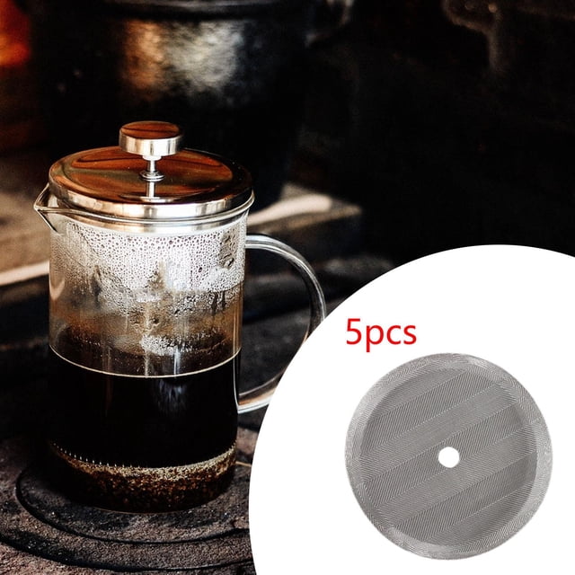 5x Pantalla de prensa francesa de malla para prensa francesa para beber café, conveniente malla de acero inoxidable, fácil de limpiar para el hogar Diámetro 75 cm