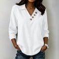 thumbnail image 6 of Asxite Womens Fall Tops Solid Casual Lapel Collar Button Down Long Sleeve Shirts, 6 of 6