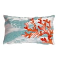 thumbnail image 2 of Liora Manne Visions III Coral Wave Indoor Outdoor Decorative Pillow Aqua, 2 of 3