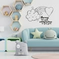 thumbnail image 2 of Always Let Your Conscience Be Your Guide Life Quote Cute Rainbow Stars Clouds Smiling Design Vinyl Wall Sticker Art Decal Boys Girls Kids Room Design Bedroom Home Decoration Size (8x10 inch), 2 of 3