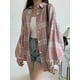 thumbnail image 1 of Camisa a cuadros para mujer, Top de manga larga de otoño, blusa Vintage a la moda con una botonadura, camisas holgadas a cuadros de estilo Preppy para mujer, 1 of 5