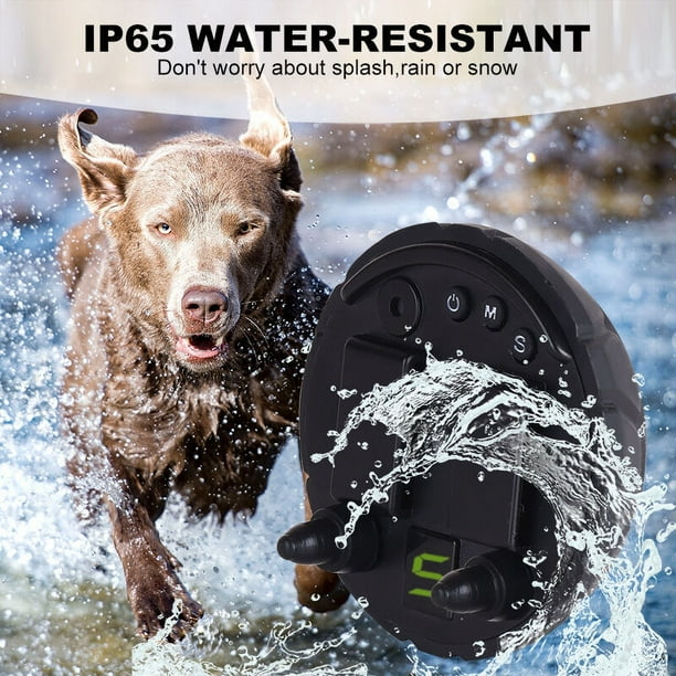 Anti Bark Collar for Long Haired Dogs Rechargeable with 3 Modes Sound Vibration Shock Automatic Electric and Effective Waterproof Lightweight Dog