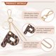 thumbnail image 3 of Llavero de Letra Inicial Uxcell (Letra P) - Llavero de Alfabeto Leopardo de Cuero PU para Decoración de Regalo de Fiesta para Hombres y Mujeres, Dorado, 3 of 7