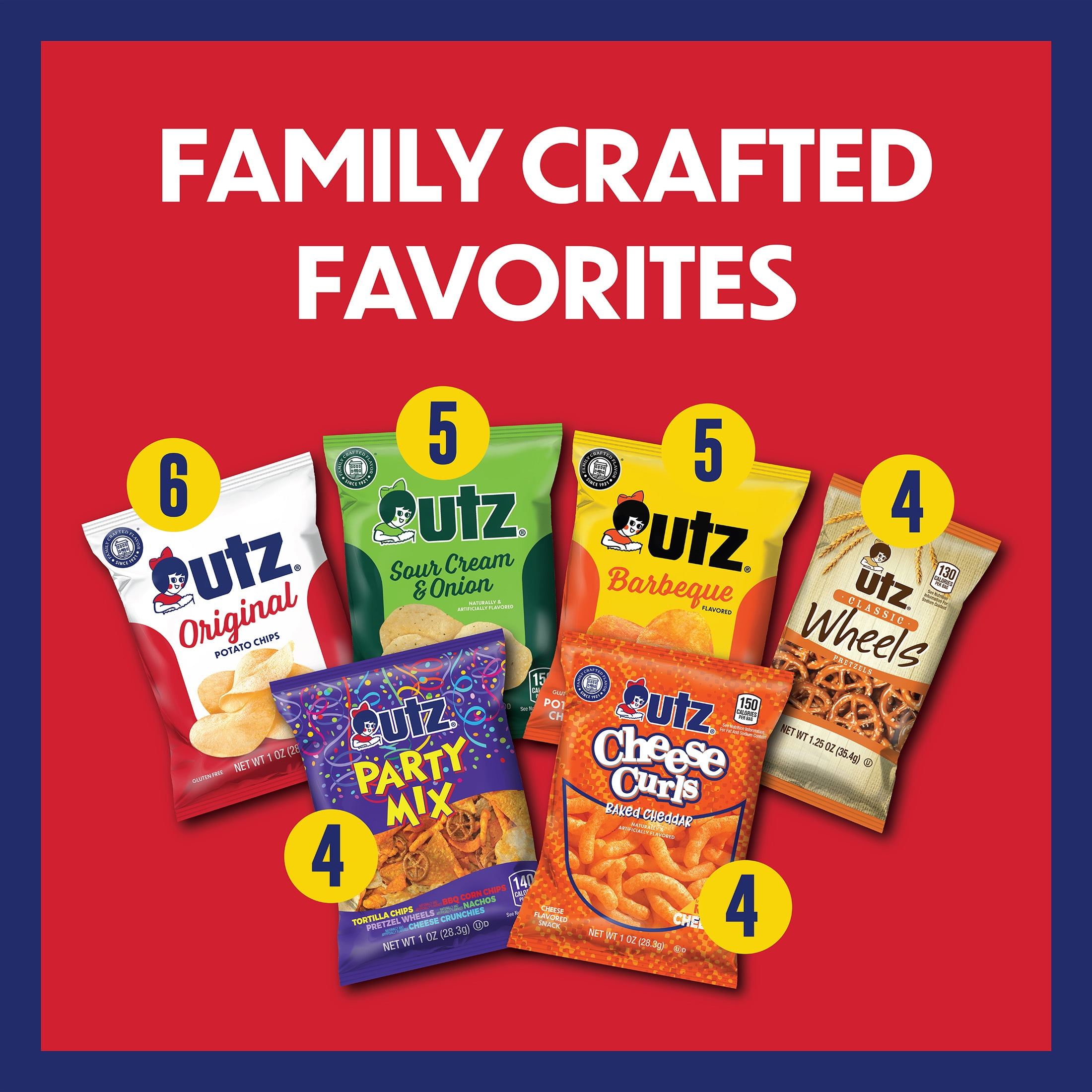 Utz Snack Pack, Variety Pack, 1 oz, 28 Count