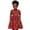 C-Red115, variant on JIAYUE Kids Girls Spring Summer Dresses Full Print Short Sleeve Drop Shoulder Crew Neck Mid Length Embroidered Sundress For Child Breathable Fashionable Matching