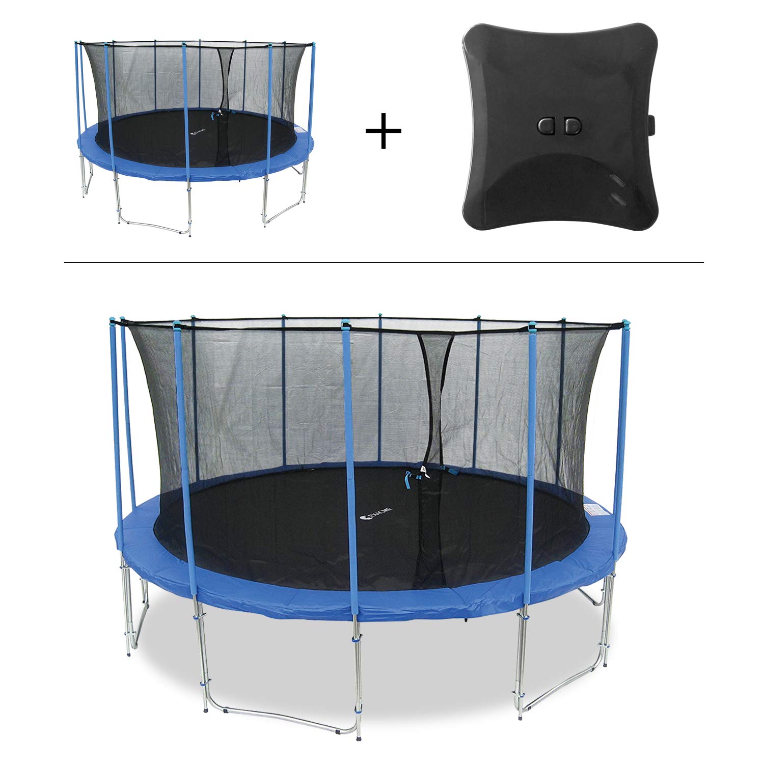 Exacme 10 FT Inner Round Trampoline High Weight LImit With Enclosure And Jumping Detector ...
