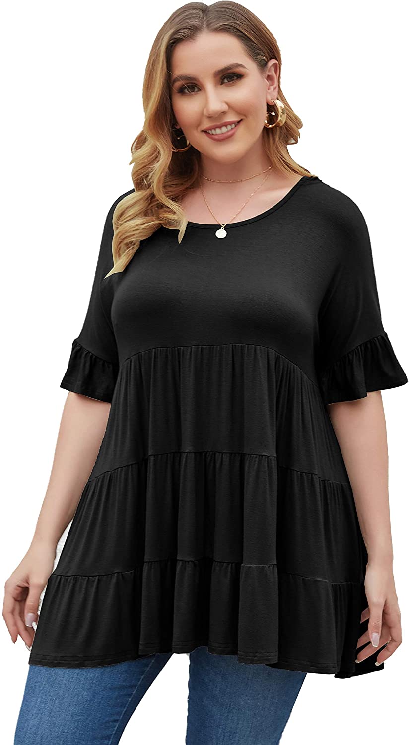 Women Casual Plus Size Summer Tops 